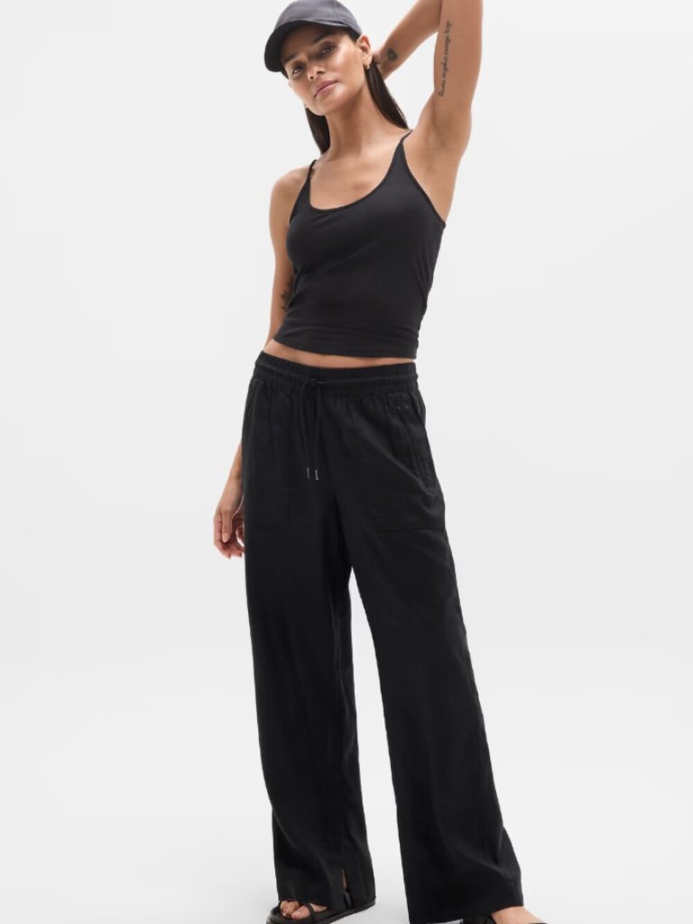 Athleta Retreat Linen Pants - Black
